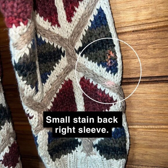 Northern Isles Sweater Mens Size Large Hand Knit Coogi Style Textured Vintage - Picture 5 of 8